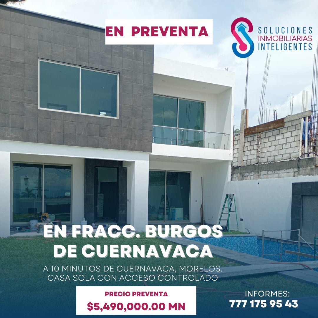 Casa en venta en preventa BURGOS  DE CUERNAVACA, EN MORELOS