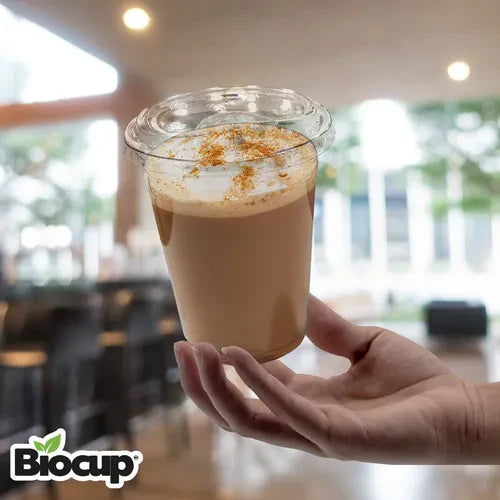 Paquete Vasos PET 12 Oz con Tapa con Boquilla – 50 Juegos